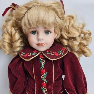 Collector's Choice by DanDee 18" Limited Edition in Red Dress Porcelain Doll
